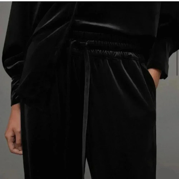 NWT All Saints Tyler Velvet Wide Leg Trouser Pants size 6 - Picture 2 of 12